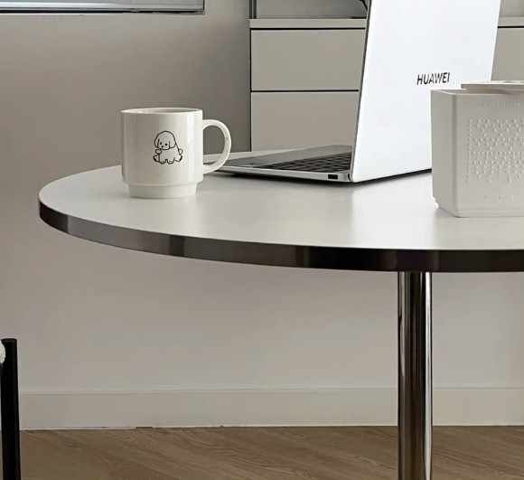 Antique aluminum metal round outdoor dining table(4)