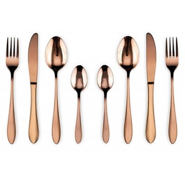 18/10 poleeritud roosa kullaga roostevabast terasest noa ja kahvli komplekt Söögitarvete komplekt