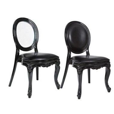 Must plastikust PP ürituse pulmakuningas Louis tool