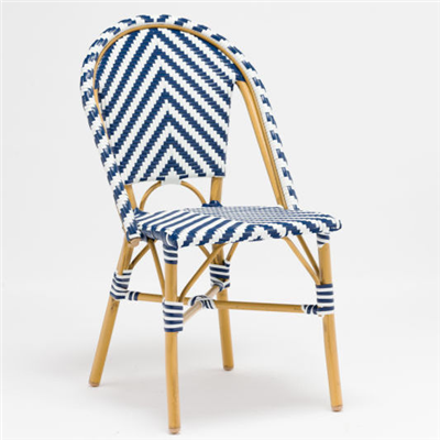 Mugav painutatud rotangist ja alumiiniumist metallist siseõue aia välitool