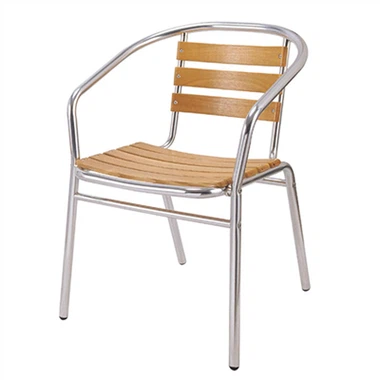 Vintage mugavad alumiiniumplastist puidust aiatugitoolid